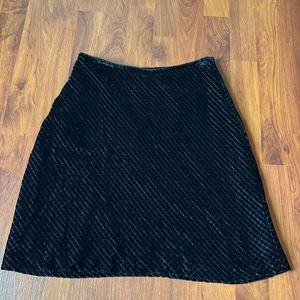 EUC Ann Taylor black velvet  skirt